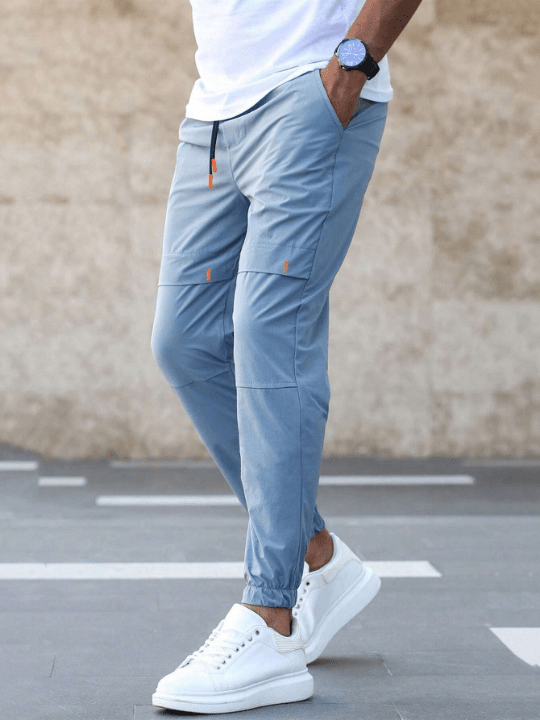 Manfinity Homme Men Slant Pocket Drawstring Waist Pants - Lolli World Marketplace