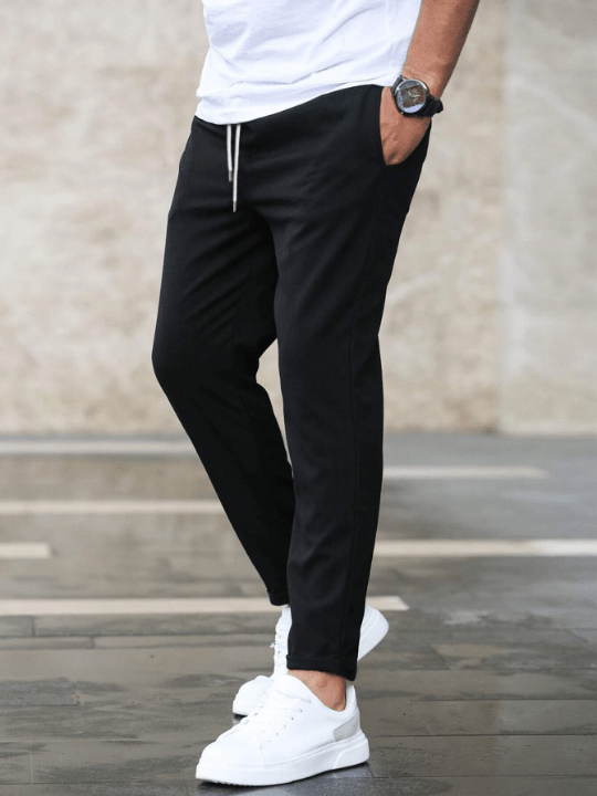 Manfinity Homme Men Slant Pocket Drawstring Waist Pants - Lolli World Marketplace