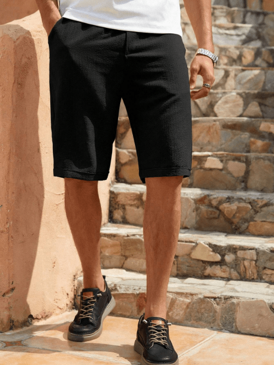 Manfinity Homme Men Slant Pocket Drawstring Waist Shorts - Lolli World Marketplace
