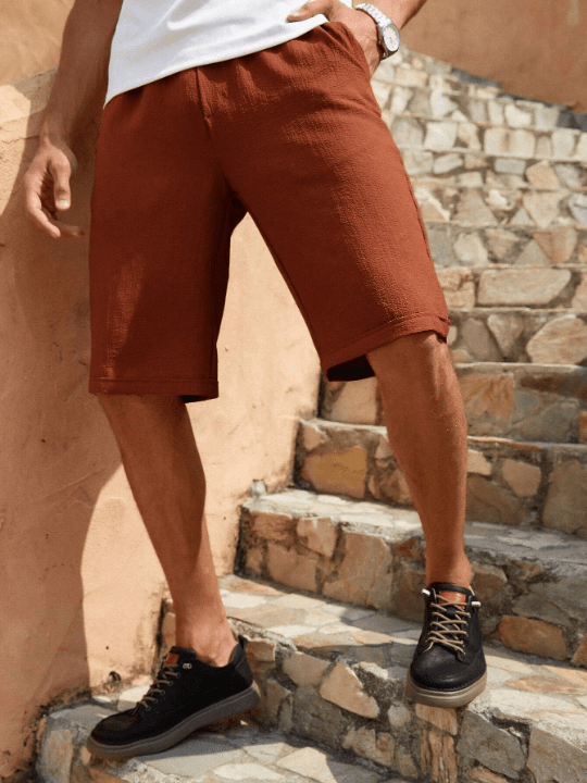 Manfinity Homme Men Slant Pocket Drawstring Waist Shorts - Lolli World Marketplace