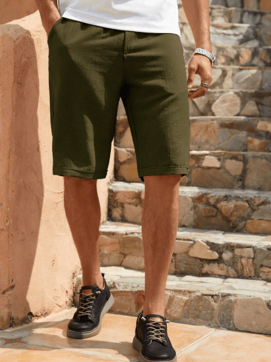 Manfinity Homme Men Slant Pocket Drawstring Waist Shorts - Lolli World Marketplace