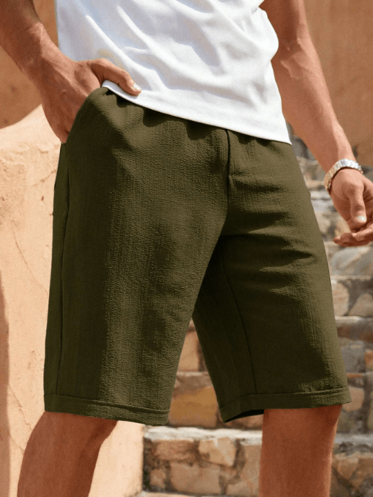 Manfinity Homme Men Slant Pocket Drawstring Waist Shorts - Lolli World Marketplace