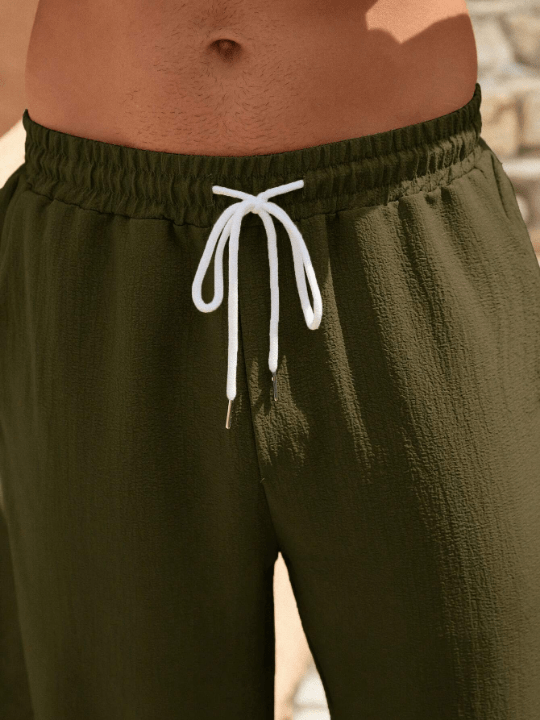 Manfinity Homme Men Slant Pocket Drawstring Waist Shorts - Lolli World Marketplace