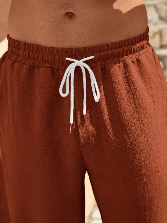 Manfinity Homme Men Slant Pocket Drawstring Waist Shorts - Lolli World Marketplace