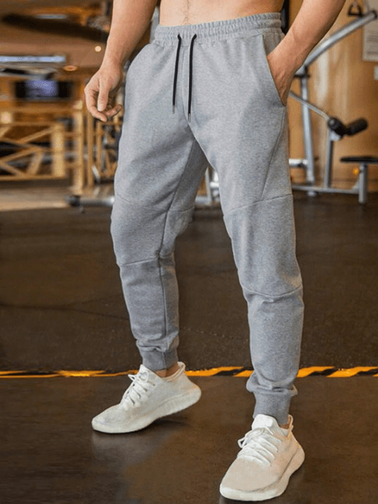 Manfinity Homme Men Solid Drawstring Waist Sweatpants - Lolli World Marketplace