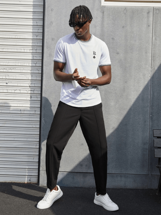 Manfinity Homme Men Solid Seam Detail Pants - Lolli World Marketplace