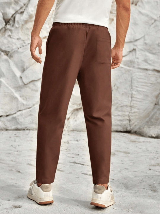 Manfinity Homme Men Solid Slant Pocket Pants - Lolli World Marketplace