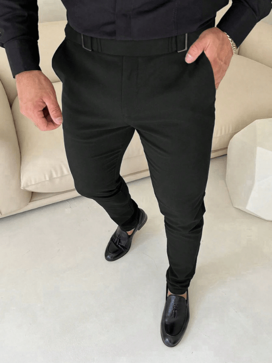 Manfinity Homme Men Solid Slant Pocket Pants - Lolli World Marketplace