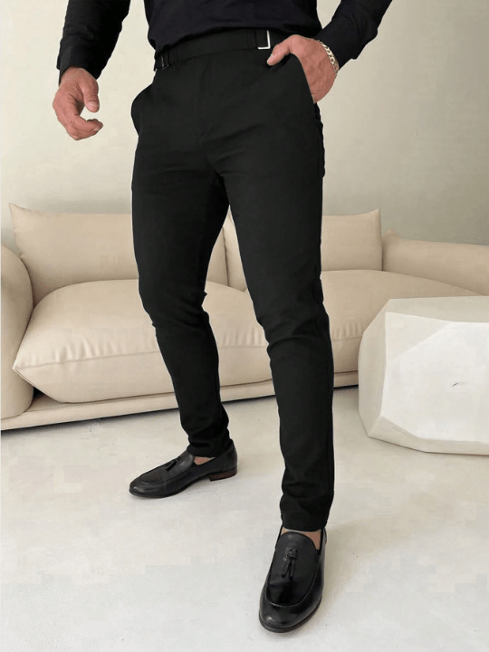 Manfinity Homme Men Solid Slant Pocket Pants - Lolli World Marketplace