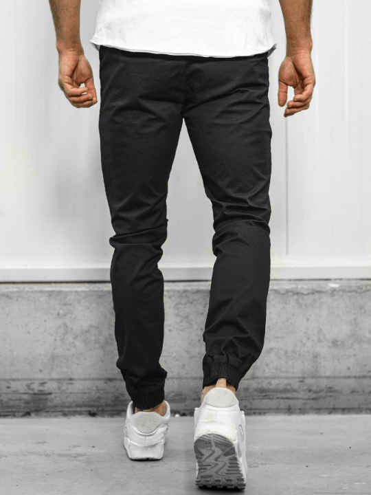 Manfinity Homme Men Solid Tapered Pants - Lolli World Marketplace