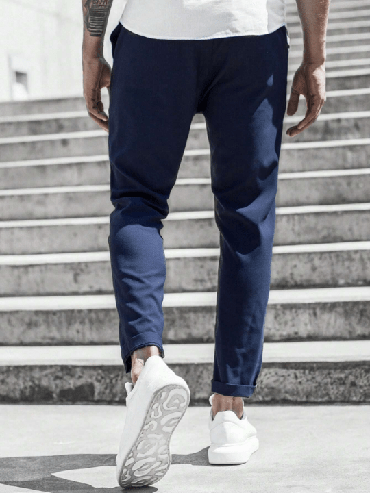 Manfinity Homme Men Solid Tapered Pants - Lolli World Marketplace