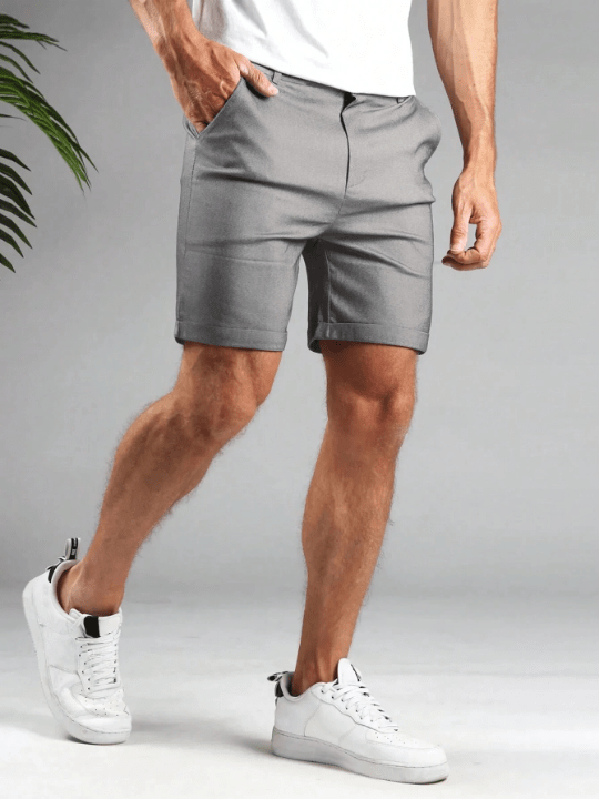Manfinity Homme Men's Bermuda Shorts In Solid Color With Pockets - Lolli World Marketplace