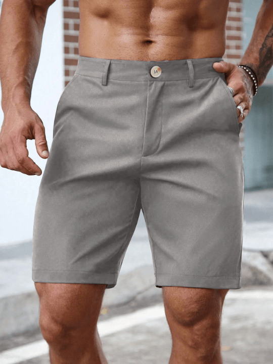 Manfinity Homme Men's Bermuda Shorts In Solid Color With Pockets - Lolli World Marketplace