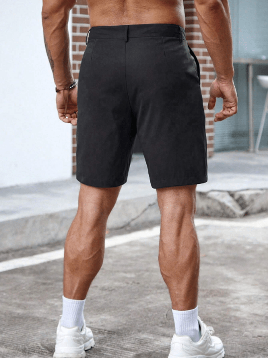 Manfinity Homme Men'S Button Fly Straight Leg Shorts - Lolli World Marketplace