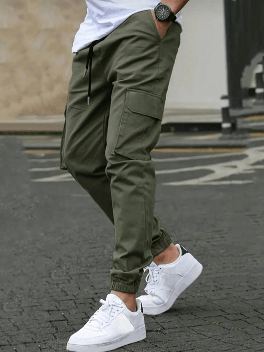Manfinity Homme Men's Cargo Trousers With Slanted Pockets - Lolli World Marketplace
