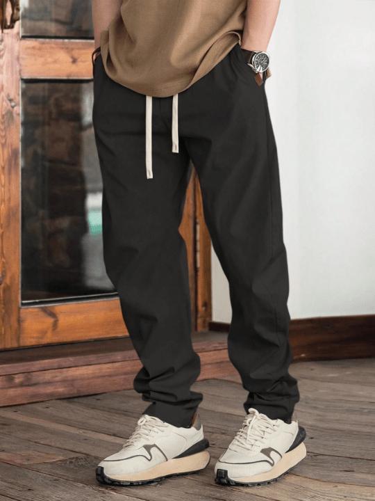 Manfinity Homme Men's Drawstring Waist Jogger Pants With Pockets - Lolli World Marketplace