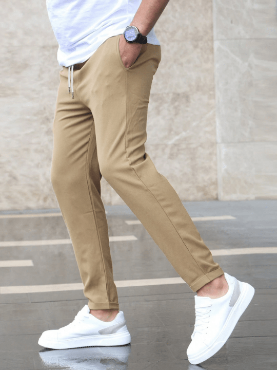 Manfinity Homme Men's Drawstring Waist Long Pants - Lolli World Marketplace