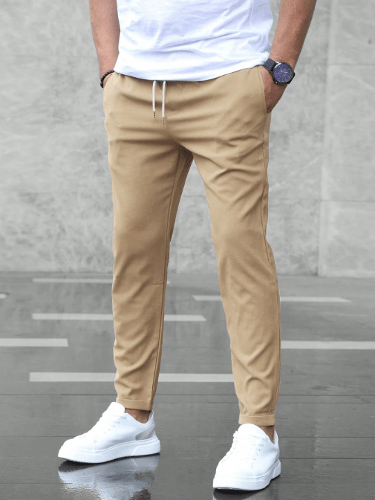 Manfinity Homme Men's Drawstring Waist Long Pants - Lolli World Marketplace