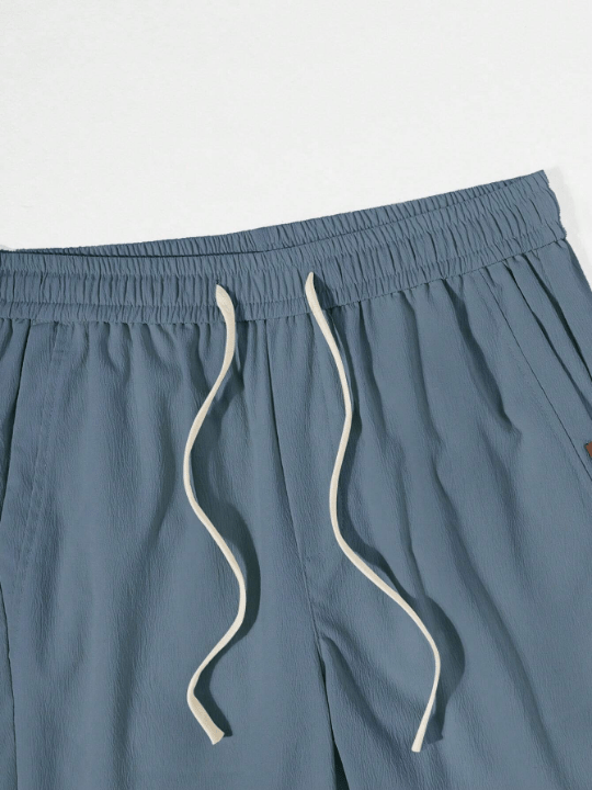 Manfinity Homme Men's Elastic Waistband Drawstring Casual Straight Pants - Lolli World Marketplace