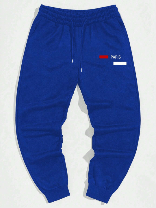 Manfinity Homme Men's Letter Print Drawstring Waist Sweatpants - Lolli World Marketplace