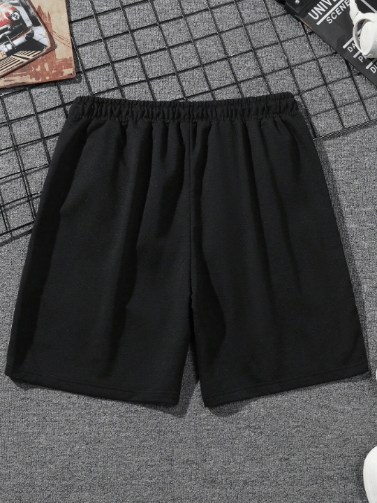 Manfinity Homme Men's Loose Fit Color Block Shorts With Drawstring Waist And Patchwork Detail - Lolli World Marketplace