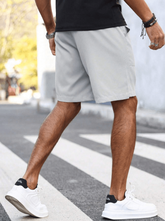Manfinity Homme Men's Loose - Fit Shorts With Drawstring Waist And Slanted Pockets - Lolli World Marketplace