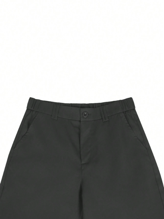 Manfinity Homme Men's Solid Color Casual Elastic Waist Shorts - Lolli World Marketplace