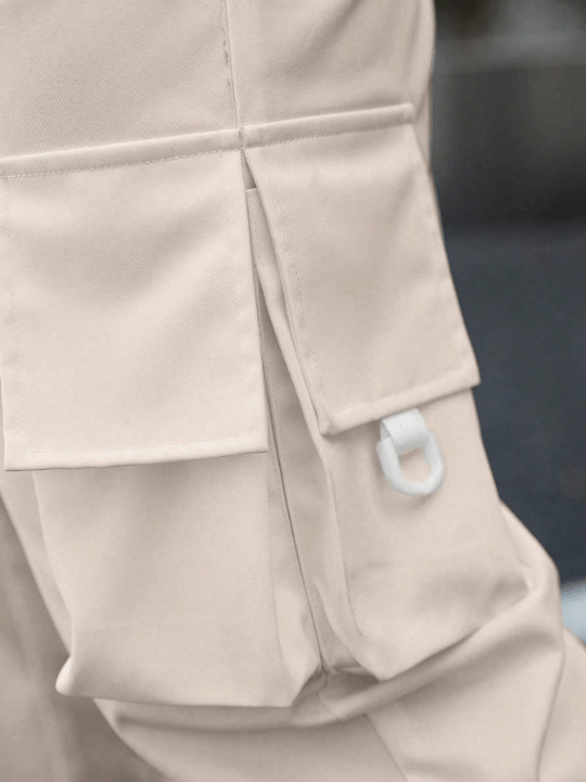 Manfinity Homme Men's Solid Color Simple Style Pants With Pockets - Lolli World Marketplace