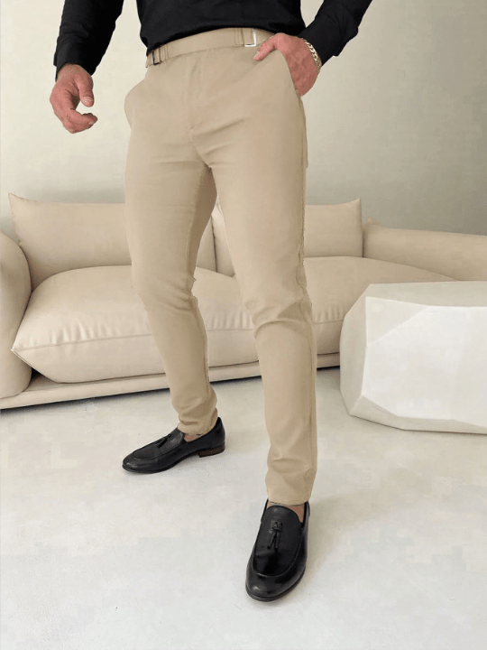 Manfinity Homme Men's Solid Color Slant Pocket Pants - Lolli World Marketplace