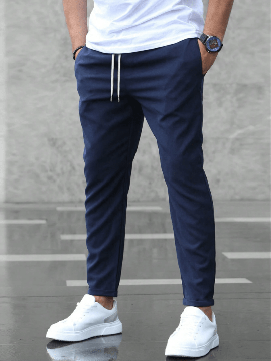 Manfinity Homme Men's Straight Leg Pants With Pockets - Lolli World Marketplace