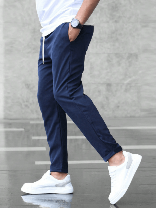 Manfinity Homme Men's Straight Leg Pants With Pockets - Lolli World Marketplace