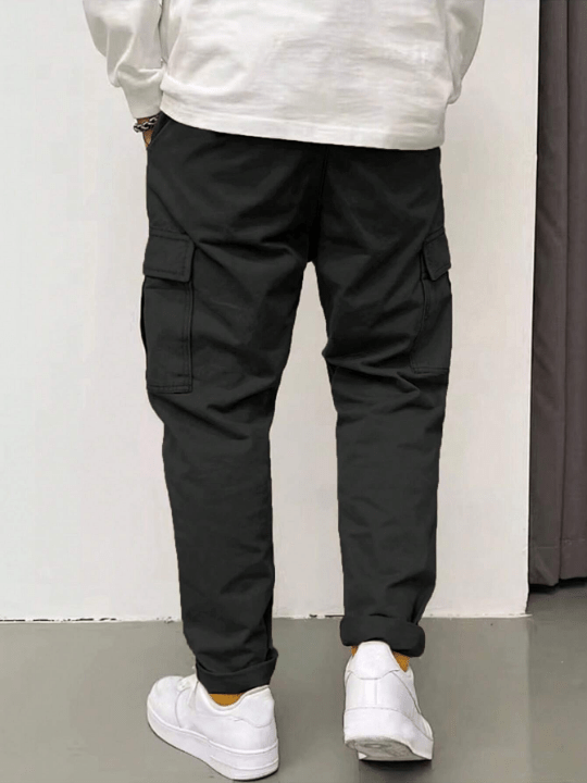 Manfinity Hypemode Loose Fit Men's Cargo Pants With Flap Pockets And Side Pockets - Lolli World Marketplace