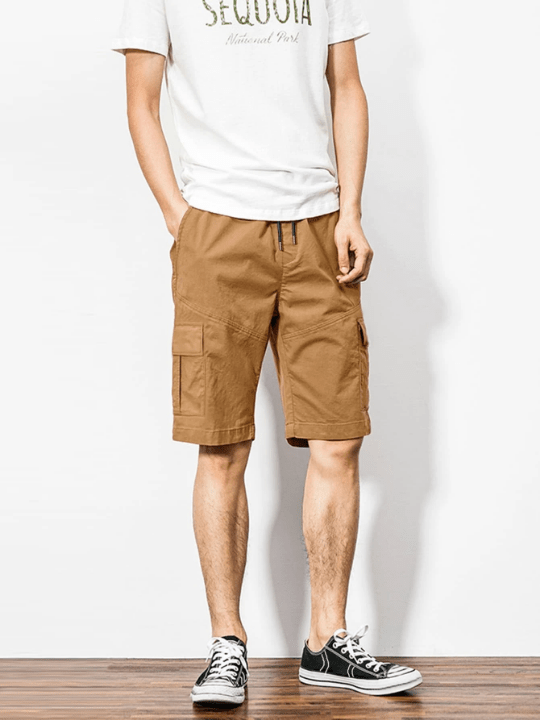 Manfinity Hypemode Loose Fit Men's Flap Pocket Drawstring Waist Shorts - Lolli World Marketplace