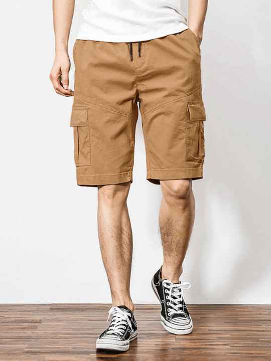 Manfinity Hypemode Loose Fit Men's Flap Pocket Drawstring Waist Shorts - Lolli World Marketplace