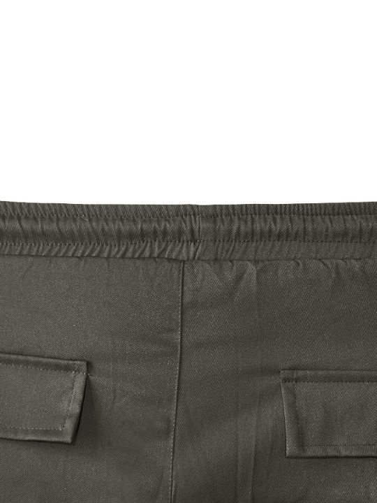 Manfinity Hypemode Loose Fit Men's Letter Patched Cargo Pants With Flap Pockets - Lolli World Marketplace