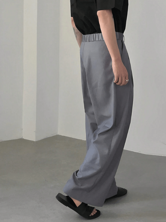 Manfinity Hypemode Loose - Fit Men's Pleated Front Wide Leg Pants - Lolli World Marketplace