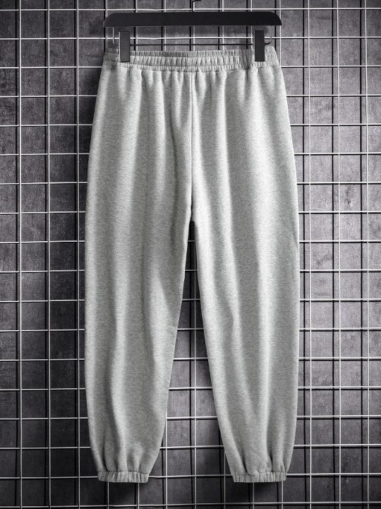 Manfinity Hypemode Loose Fit Men's Solid Color Drawstring Elastic Waist Sweatpants - Lolli World Marketplace