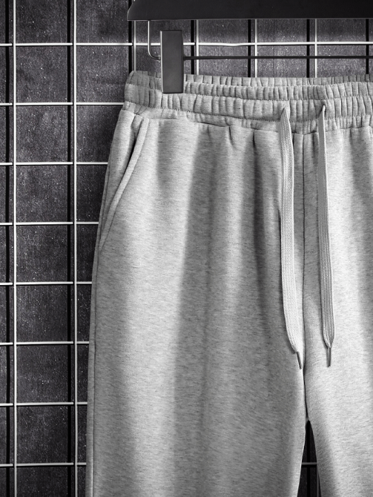 Manfinity Hypemode Loose Fit Men's Solid Color Drawstring Elastic Waist Sweatpants - Lolli World Marketplace