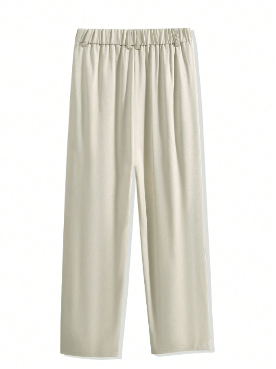 Manfinity Hypemode Loose - Fit Men's Straight Leg Pants With Front Fold And Pleated Detail - Lolli World Marketplace