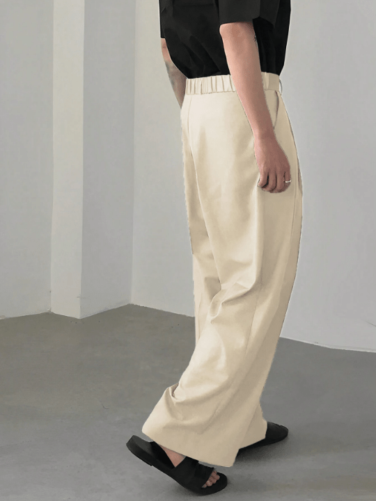 Manfinity Hypemode Loose Men's Fold - Over Waist Pleated Wide Leg Pants - Lolli World Marketplace
