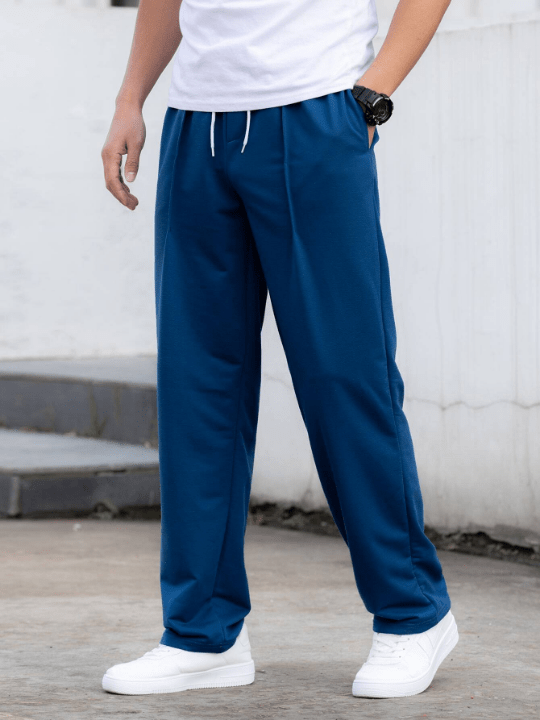 Manfinity Hypemode Men Drawstring Waist Slant Pocket Sweatpants - Lolli World Marketplace