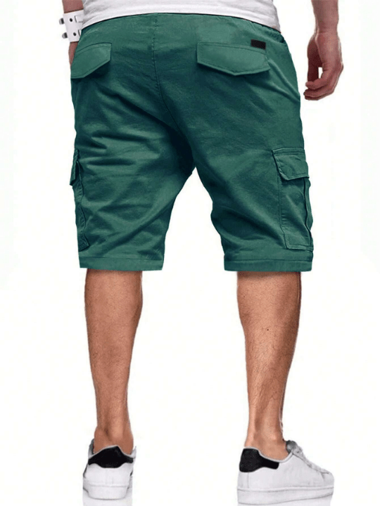 Manfinity Hypemode Men Flap Pocket Drawstring Waist Loose Cargo Shorts - Lolli World Marketplace