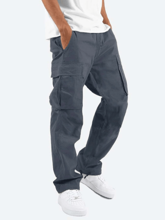 Manfinity Hypemode Men Flap Pocket Drawstring Waist Pants - Lolli World Marketplace