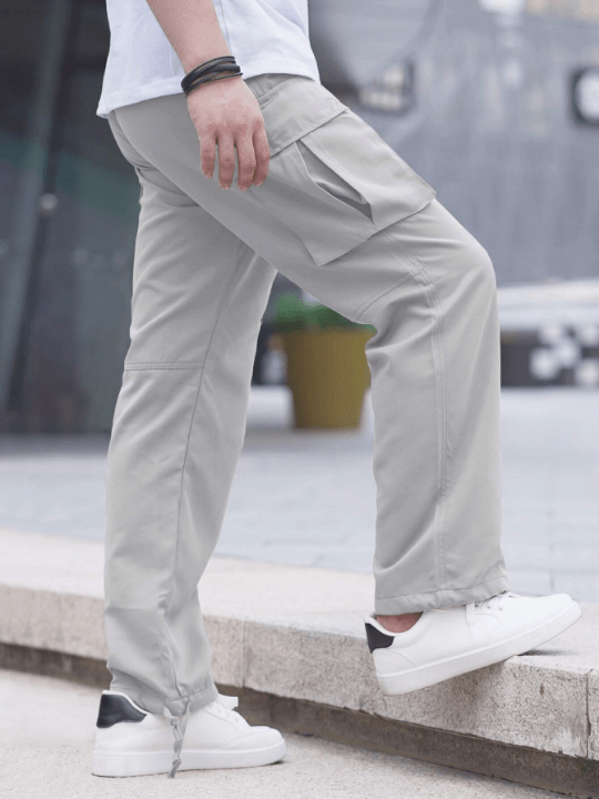 Manfinity Hypemode Men Flap Pocket Drawstring Waist Pants - Lolli World Marketplace