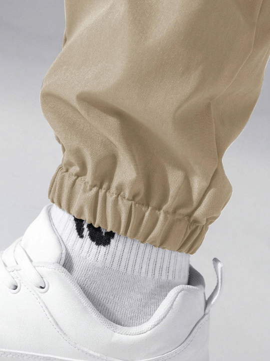 Manfinity Hypemode Men Flap Pocket Side Drawstring Waist Cargo Pants - Lolli World Marketplace