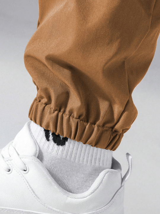 Manfinity Hypemode Men Flap Pocket Side Drawstring Waist Cargo Pants - Lolli World Marketplace