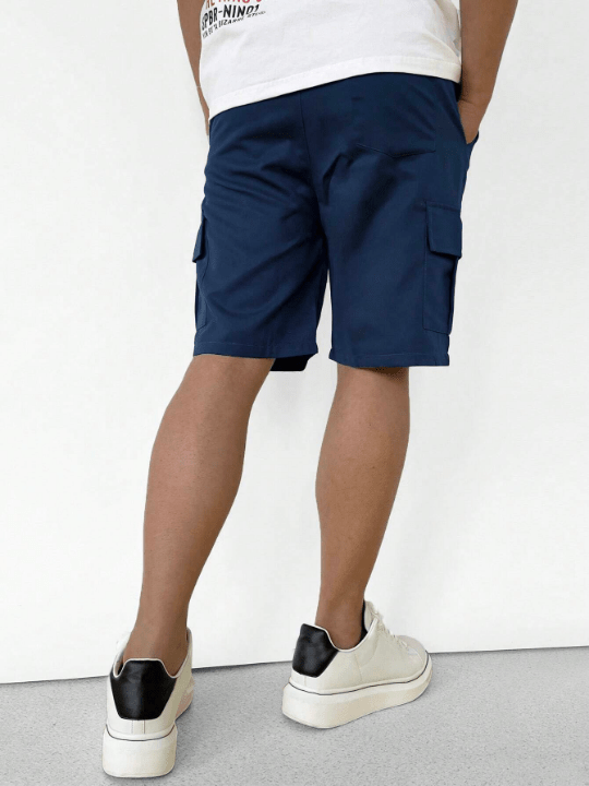 Manfinity Hypemode Men Flap Pocket Side Drawstring Waist Cargo Shorts - Lolli World Marketplace