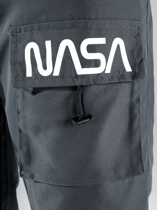 Manfinity Hypemode Men Letter Graphic Drawstring Cargo Pants - Lolli World Marketplace