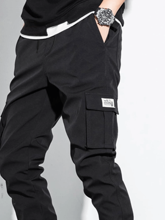 Manfinity Hypemode Men Letter Patched Flap Pocket Cargo Pants - Lolli World Marketplace