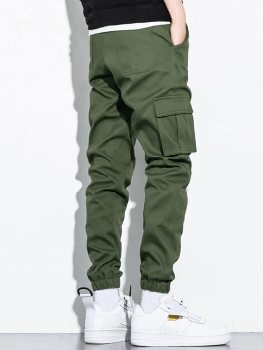 Manfinity Hypemode Men Letter Patched Flap Pocket Cargo Pants - Lolli World Marketplace